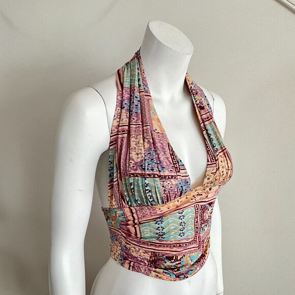 FP One Top Pink Halter In Lilac Combo M - Picture 10 of 11